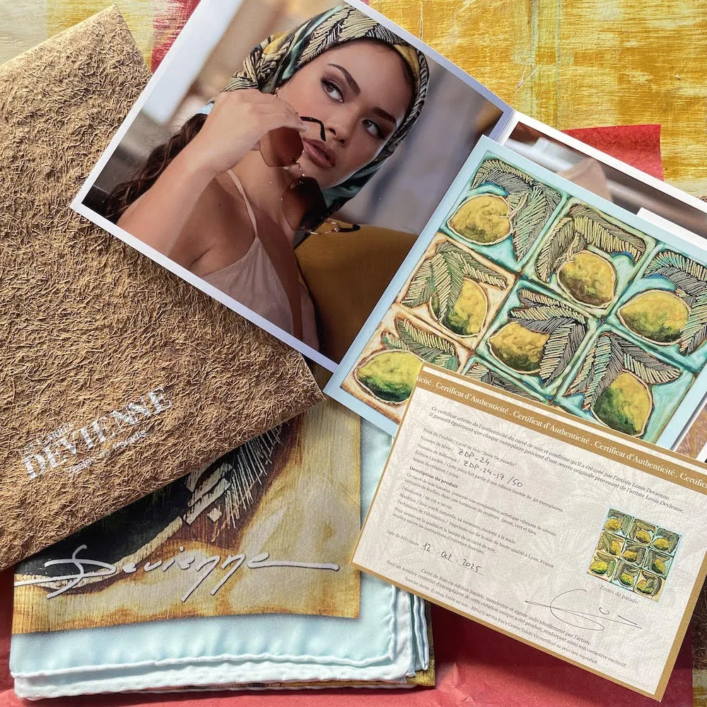 Silk Scarf 90 “Zest of Paradise” | Maison DEVIENNE - Image 6