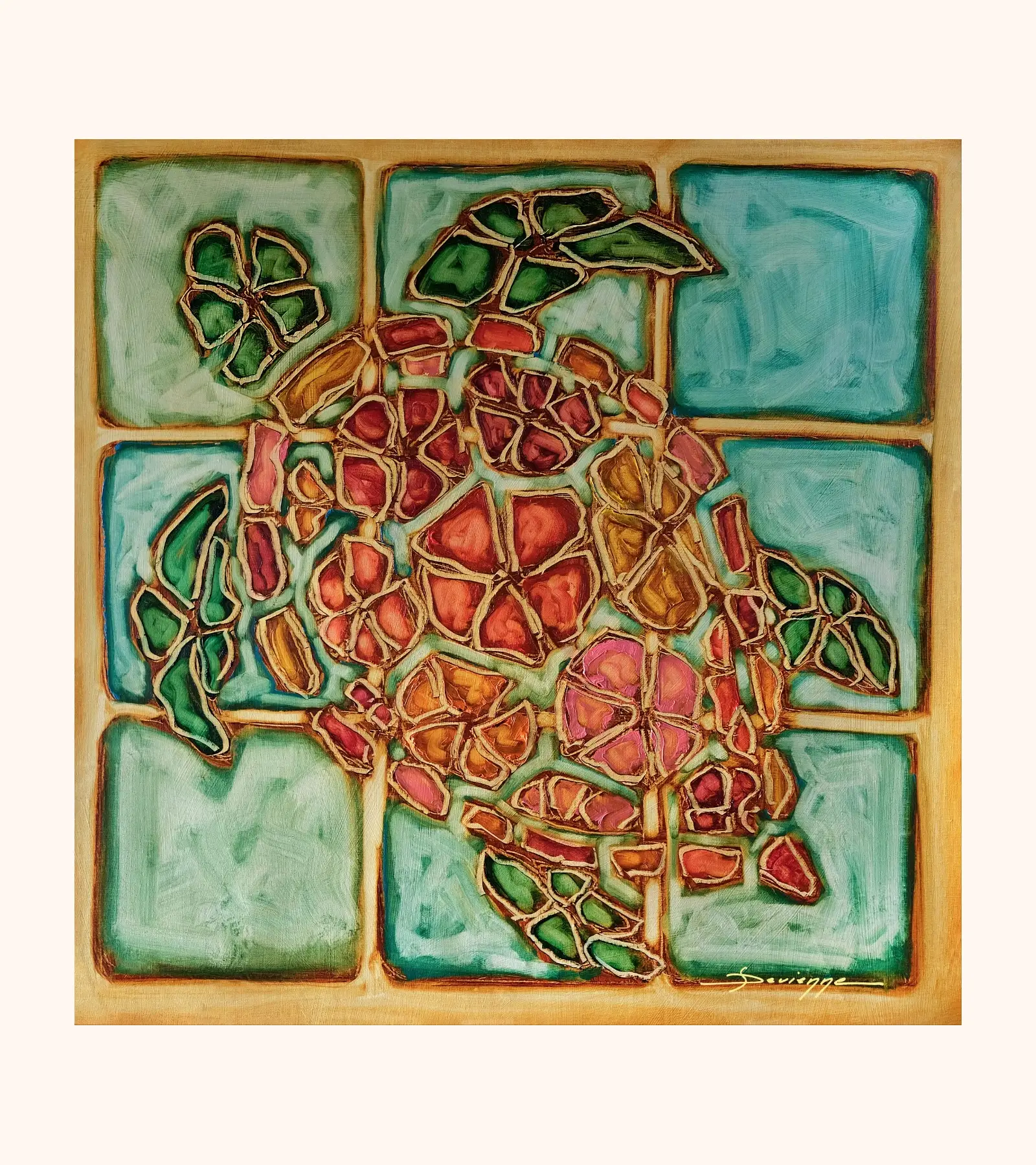 Silk Scarf 90 “Lagoon Spirit” | Maison DEVIENNE - Image 2