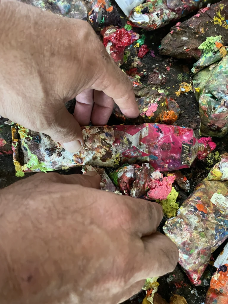 Couleurs peinture de l'artiste